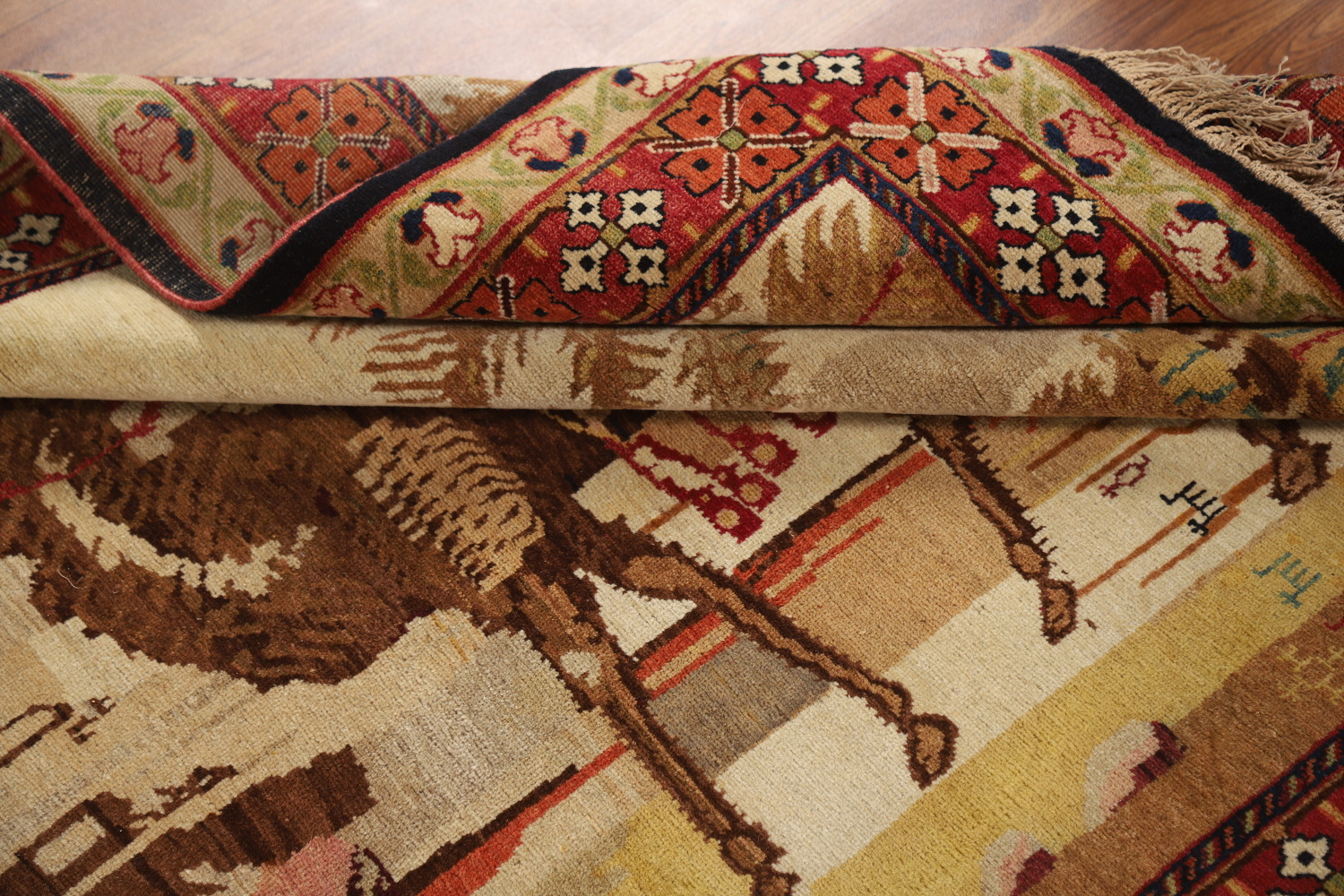 Antique Vegetable Dye Karabagh Oriental Rug 4x6
