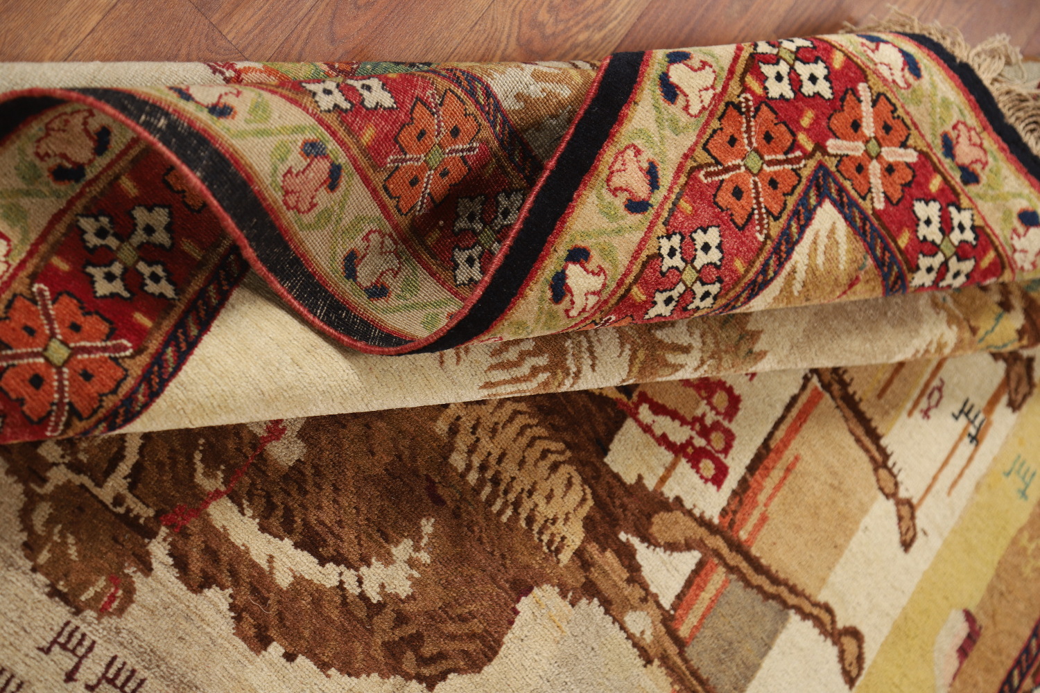 Antique Vegetable Dye Karabagh Oriental Rug 4x6