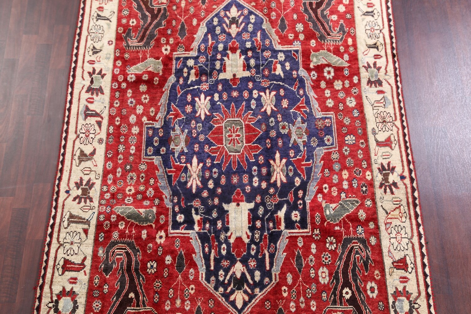 Antique Vegetable Dye 6x10 Kashkoli Shiraz Persian Area Rug