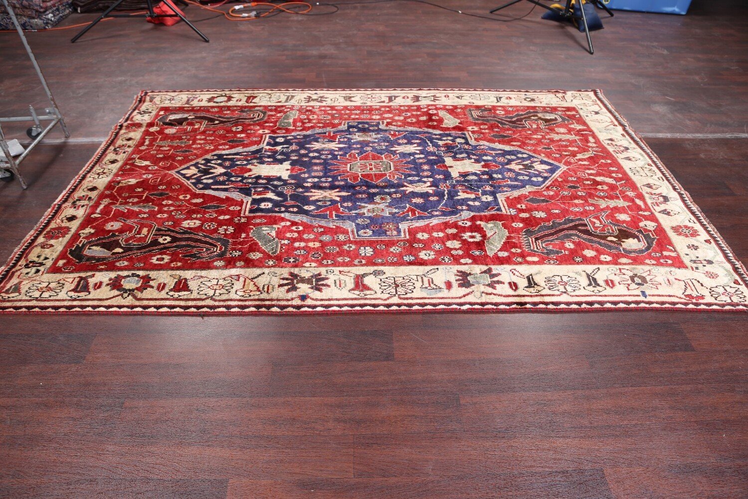 Antique Vegetable Dye 6x10 Kashkoli Shiraz Persian Area Rug