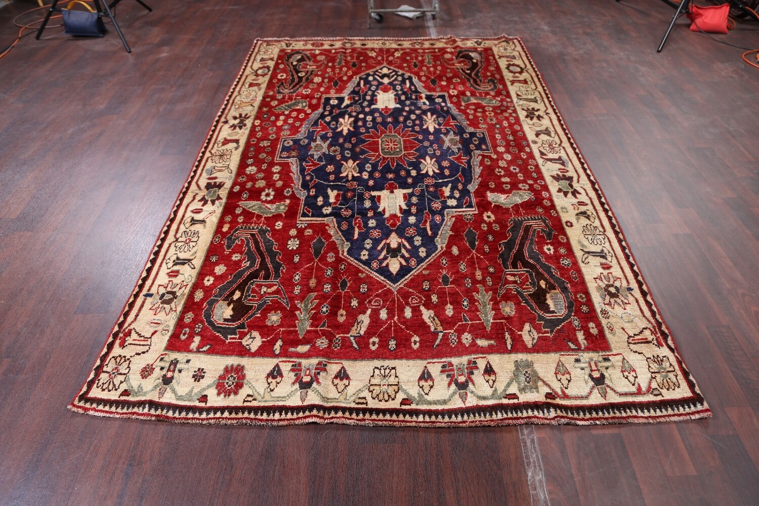 Antique Vegetable Dye 6x10 Kashkoli Shiraz Persian Area Rug