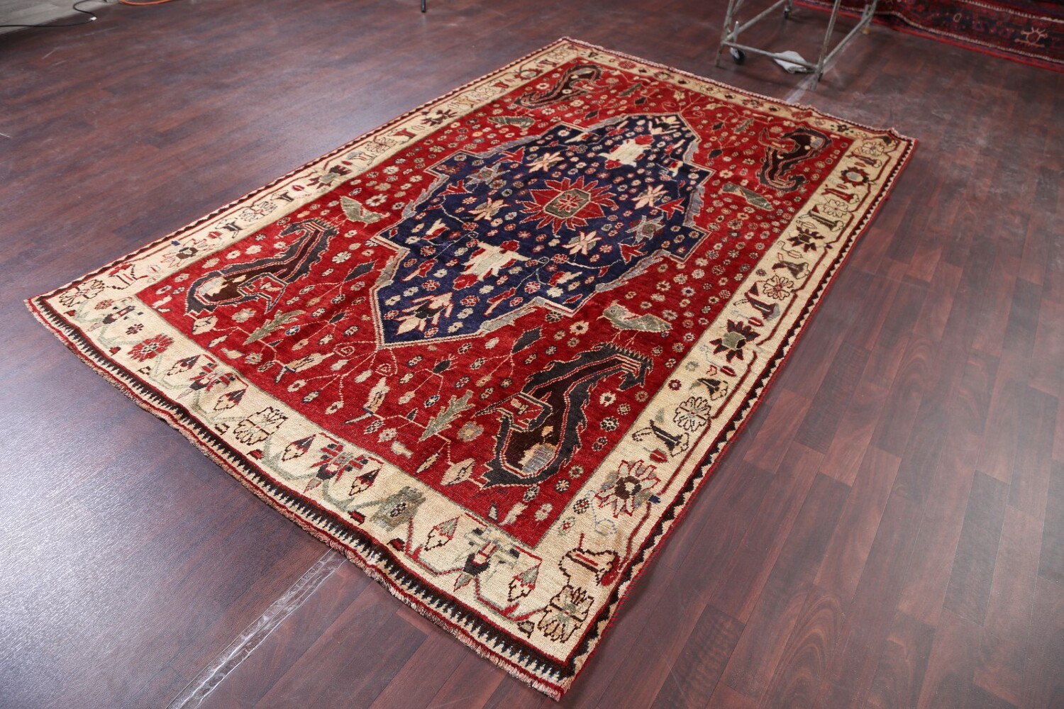 Antique Vegetable Dye 6x10 Kashkoli Shiraz Persian Area Rug