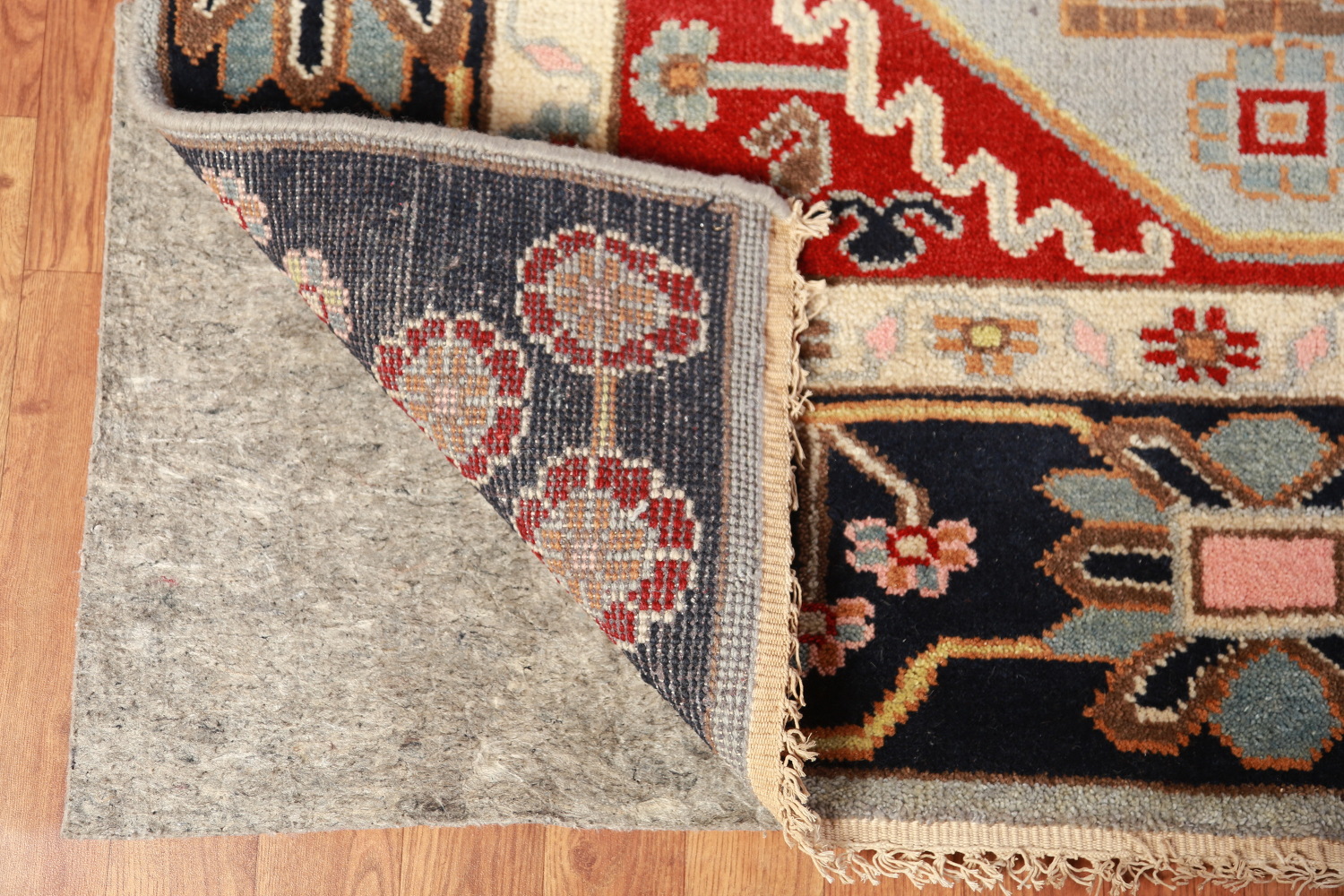 Geometric Blue Kazak Oriental Area Rug 8x10