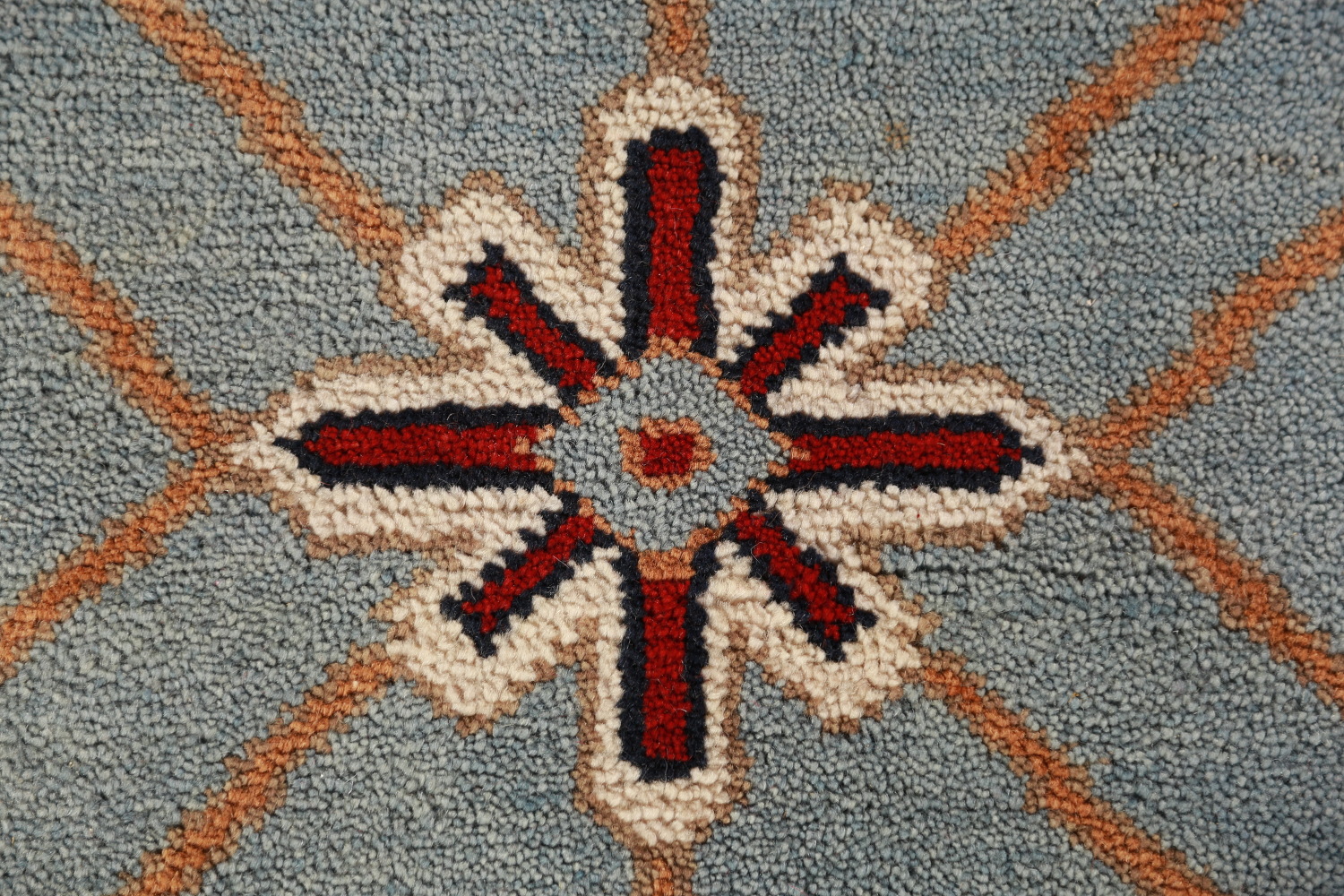 Geometric Blue Kazak Oriental Area Rug 8x10