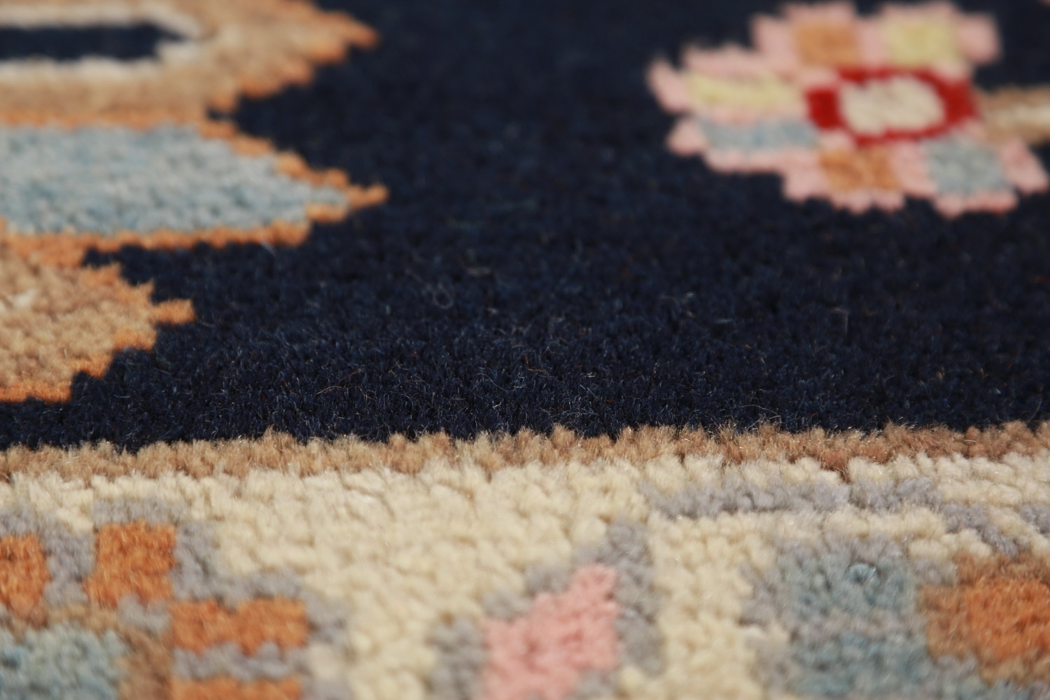 Geometric Blue Kazak Oriental Area Rug 8x10
