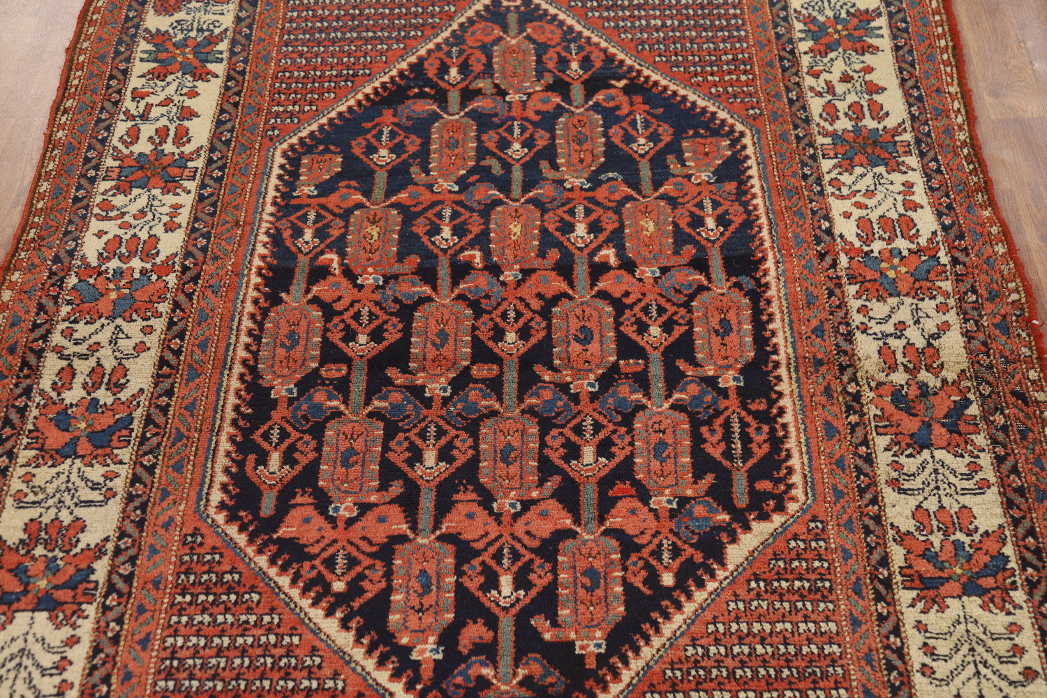 Vegetable Dye Antique Malayer Persian Rug 5x6