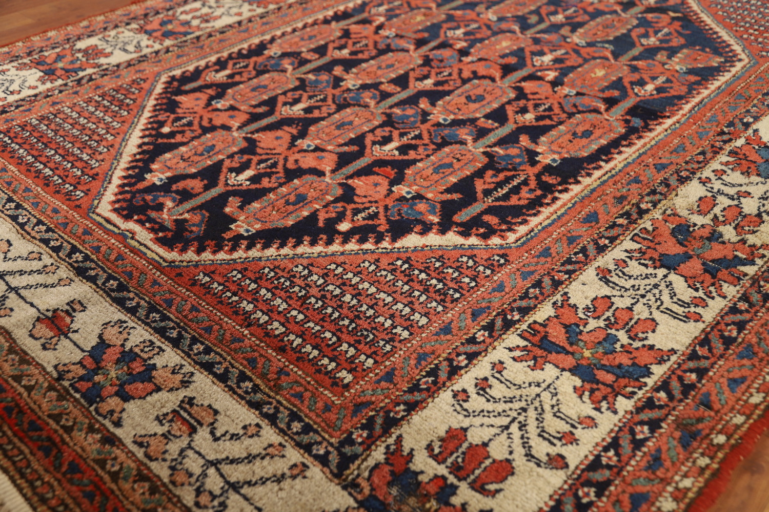 Vegetable Dye Antique Malayer Persian Rug 5x6