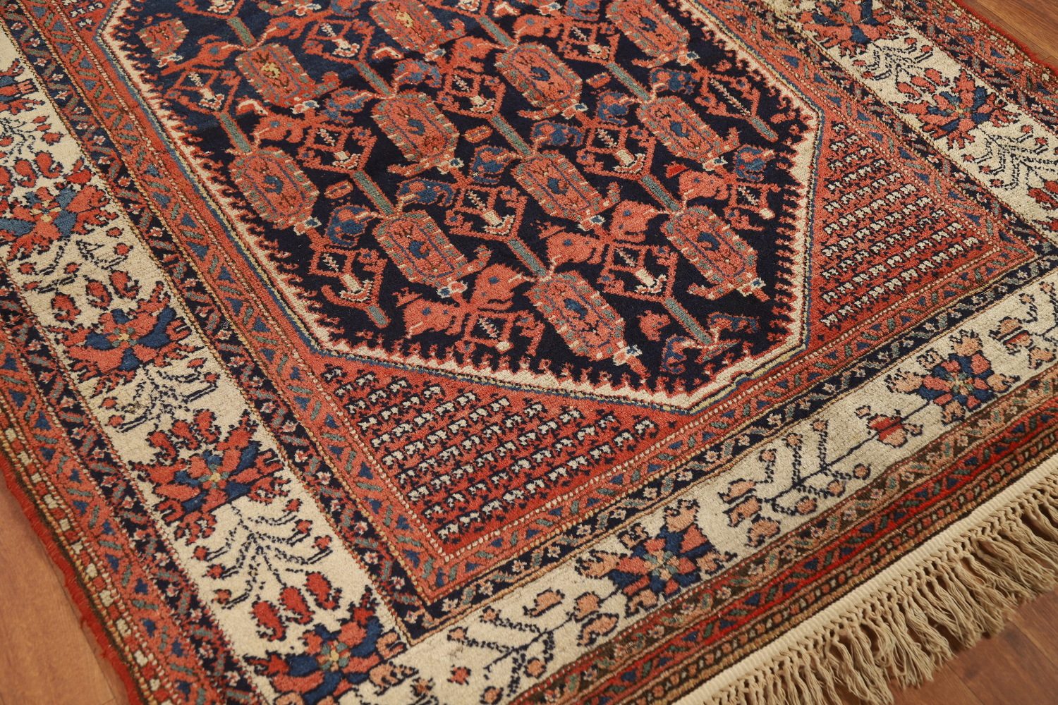 Vegetable Dye Antique Malayer Persian Rug 5x6