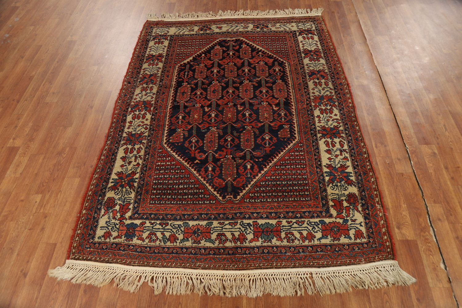 Vegetable Dye Antique Malayer Persian Rug 5x6