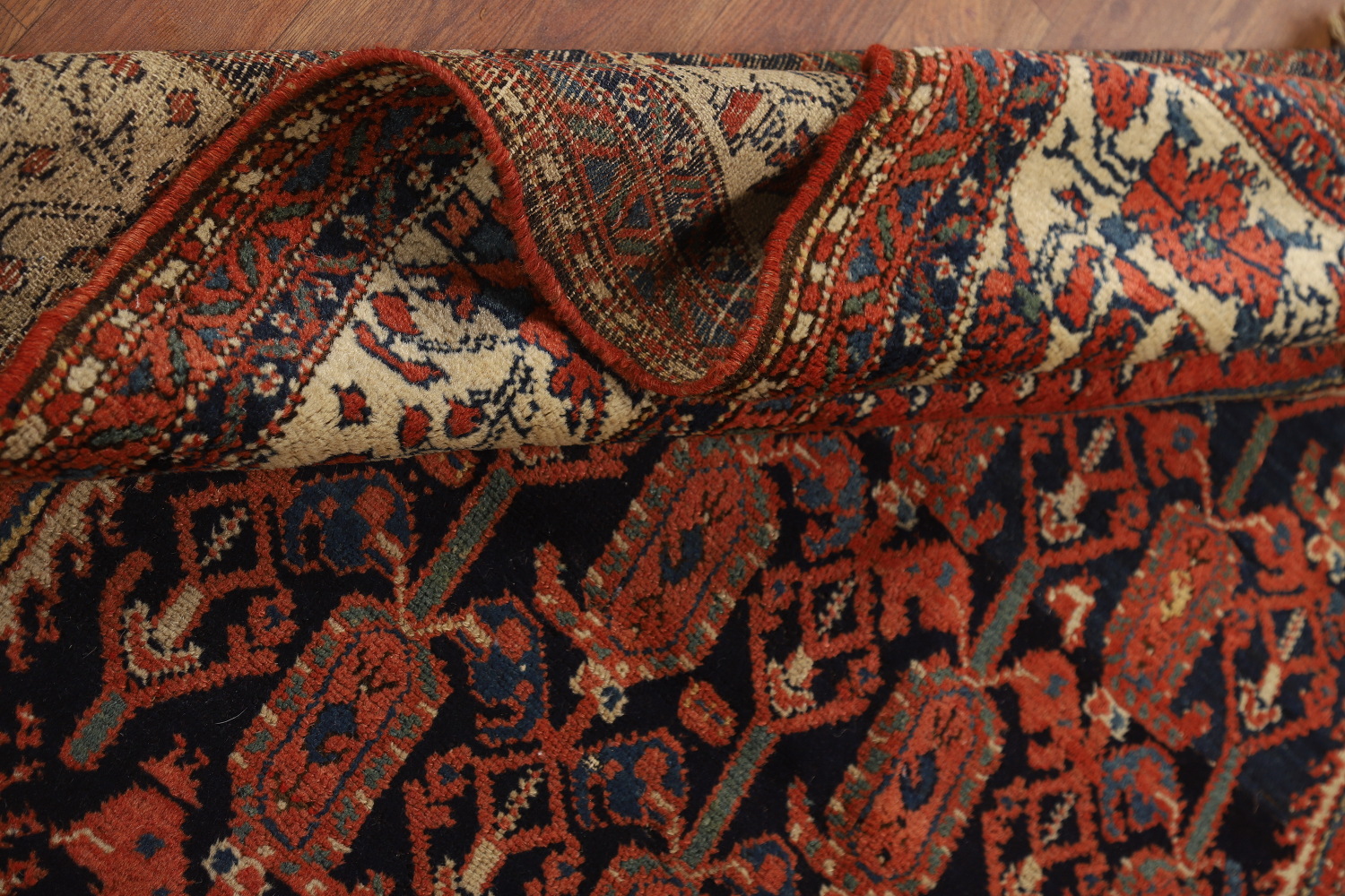 Vegetable Dye Antique Malayer Persian Rug 5x6
