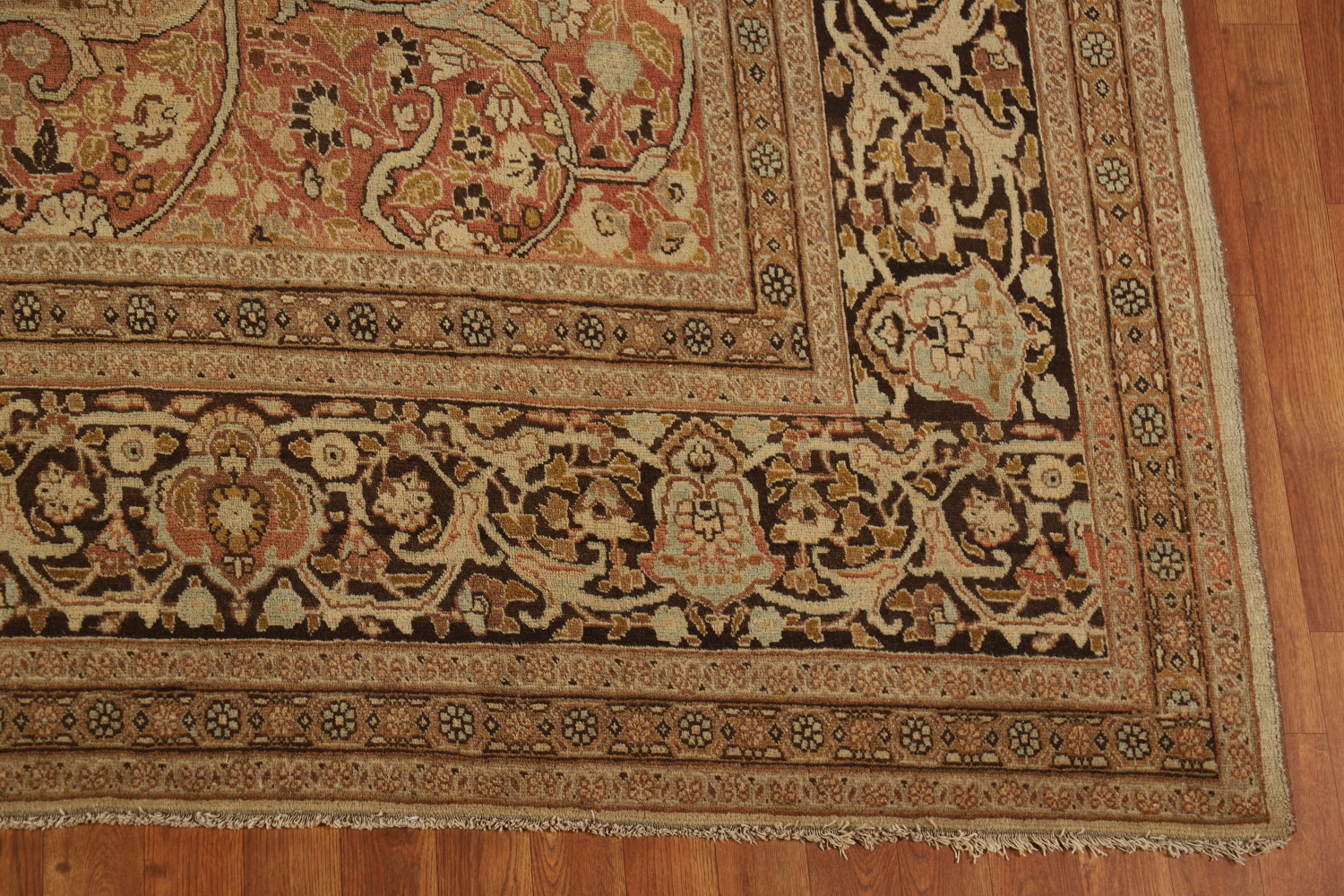 Pre-1900 Vegetable Dye Tabriz Haj jalili Persian Area Rug 9x13