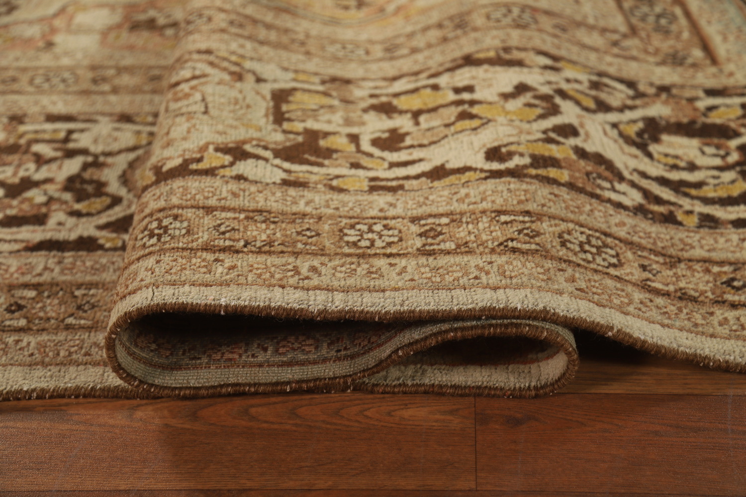 Pre-1900 Vegetable Dye Tabriz Haj jalili Persian Area Rug 9x13