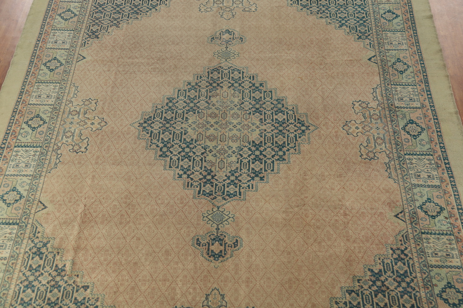 Antique Vegetable Dye Tabriz Persian Large Rug 11x13
