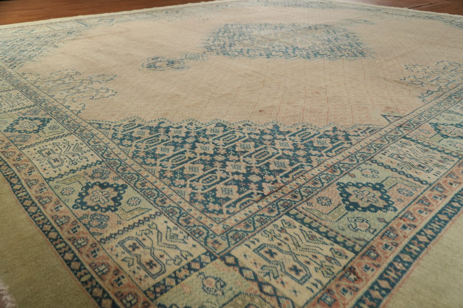 Antique Vegetable Dye Tabriz Persian Large Rug 11x13