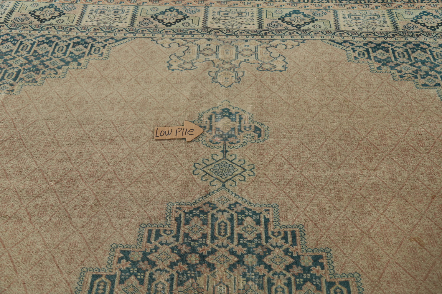 Antique Vegetable Dye Tabriz Persian Large Rug 11x13