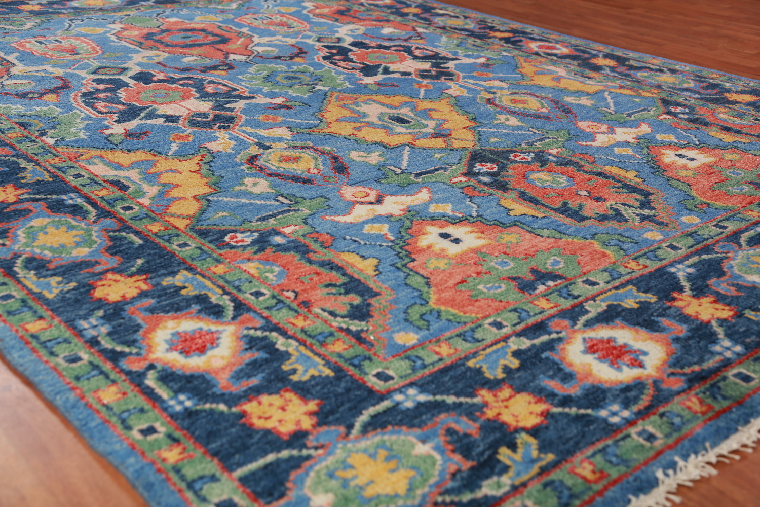 Handmade Blues Oushak Indian Area Rug 8x10