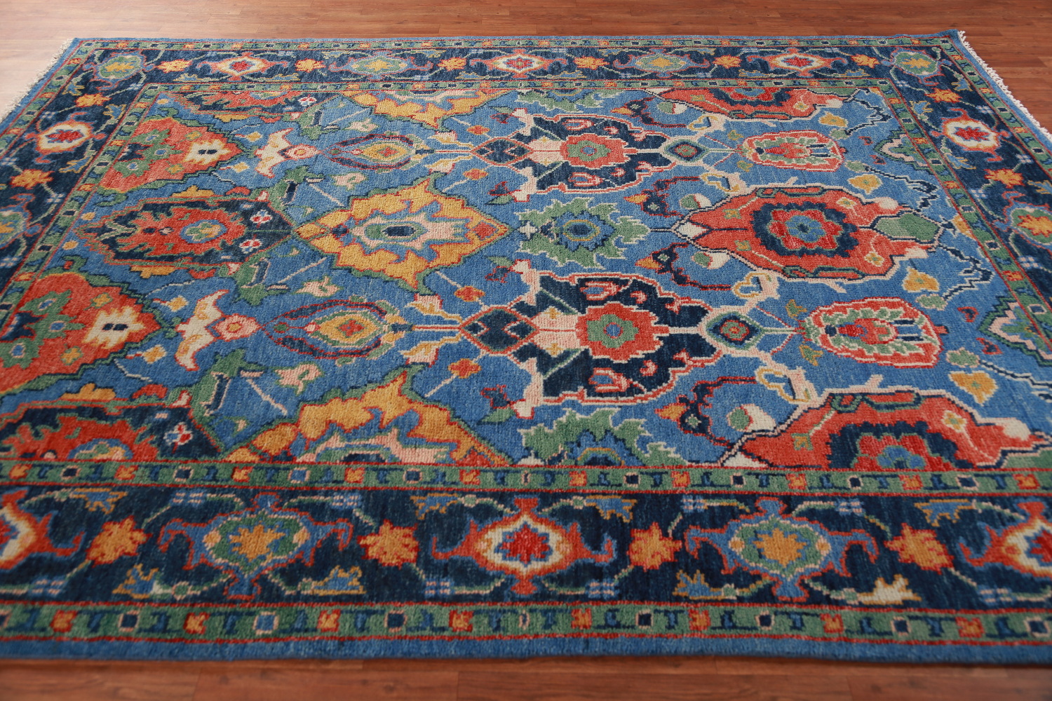 Handmade Blues Oushak Indian Area Rug 8x10