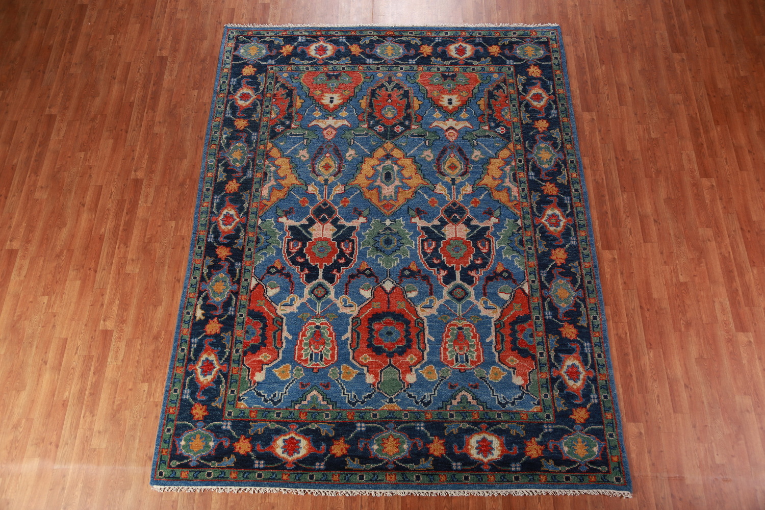 Handmade Blues Oushak Indian Area Rug 8x10