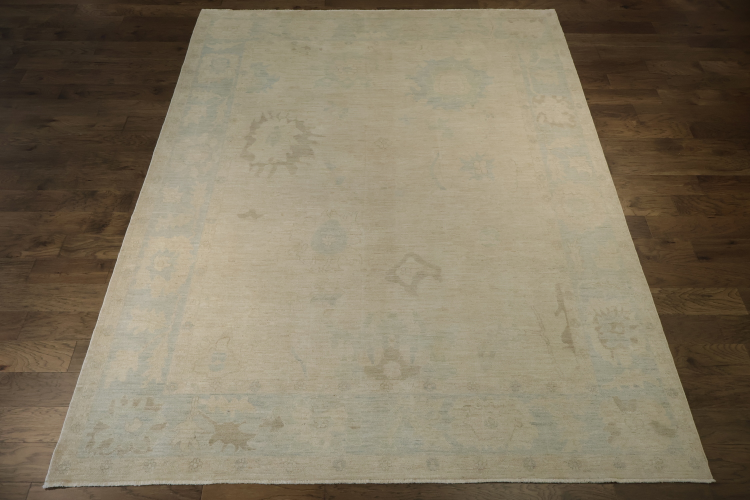Vegetable Dye Oushak Turkish Wool Rug 9x12