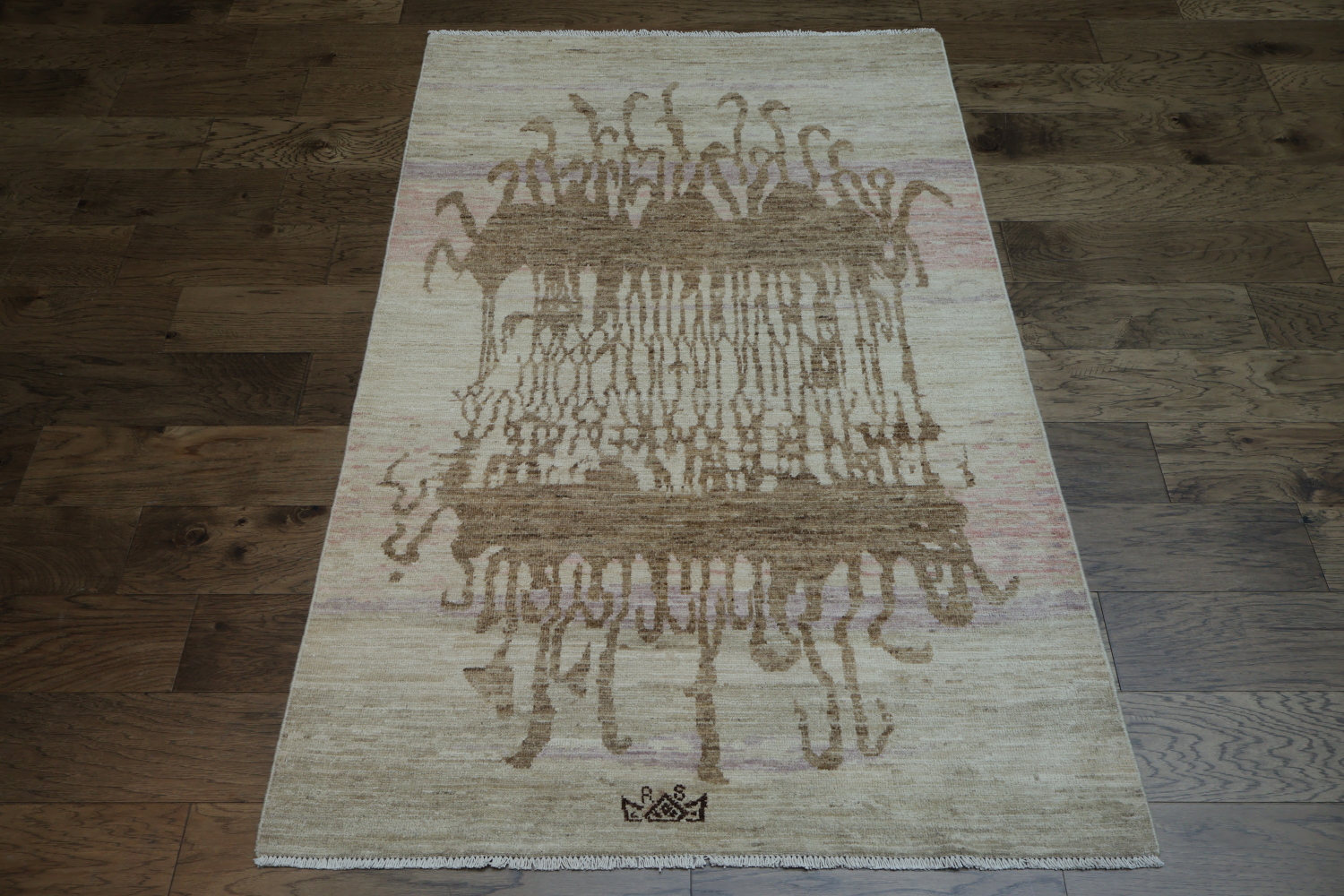 Vegetable Dye Wool Oushak Turkish Rug 4x6