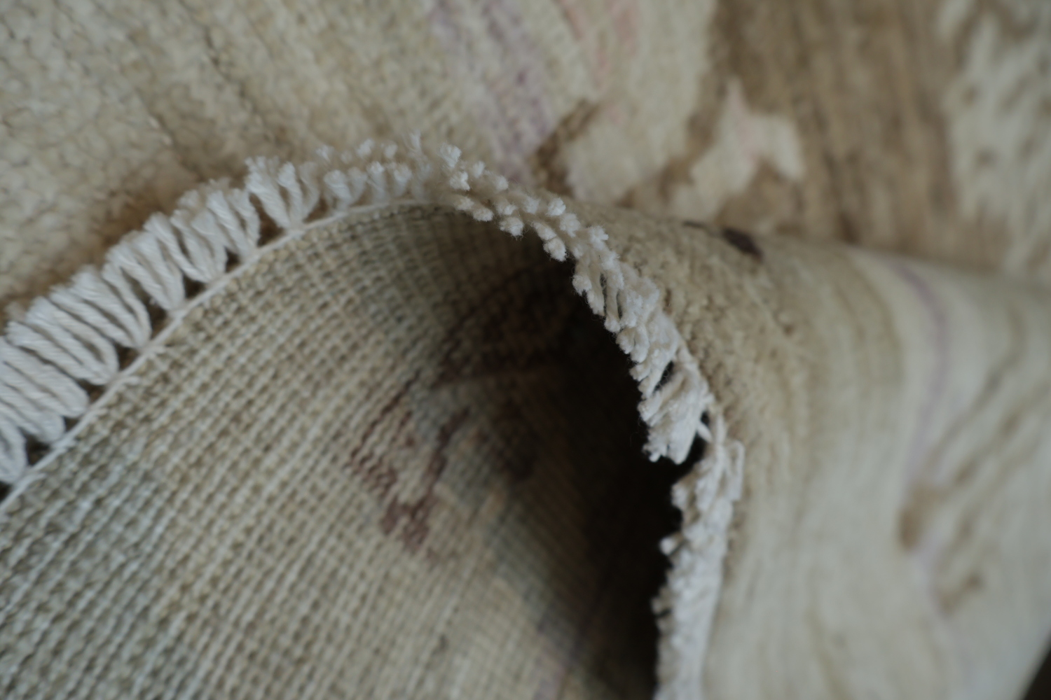 Vegetable Dye Wool Oushak Turkish Rug 4x6