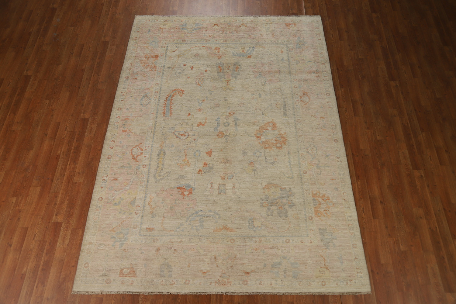 Vegetable Dye Oushak Turkish Area Rug 7x10