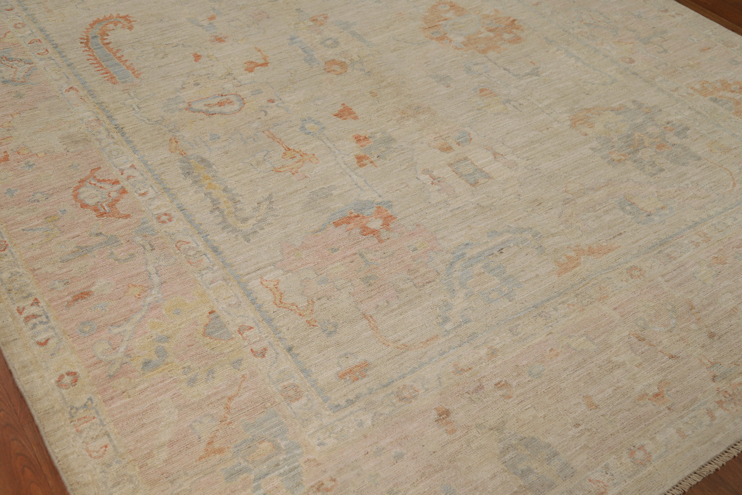 Vegetable Dye Oushak Turkish Area Rug 7x10