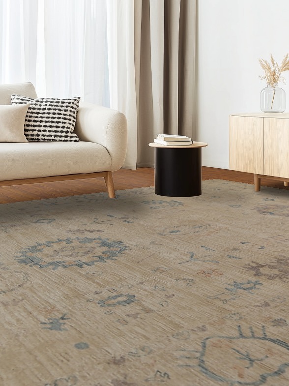 Vegetable Dye Wool Oushak Turkish Large Rug 10x14
