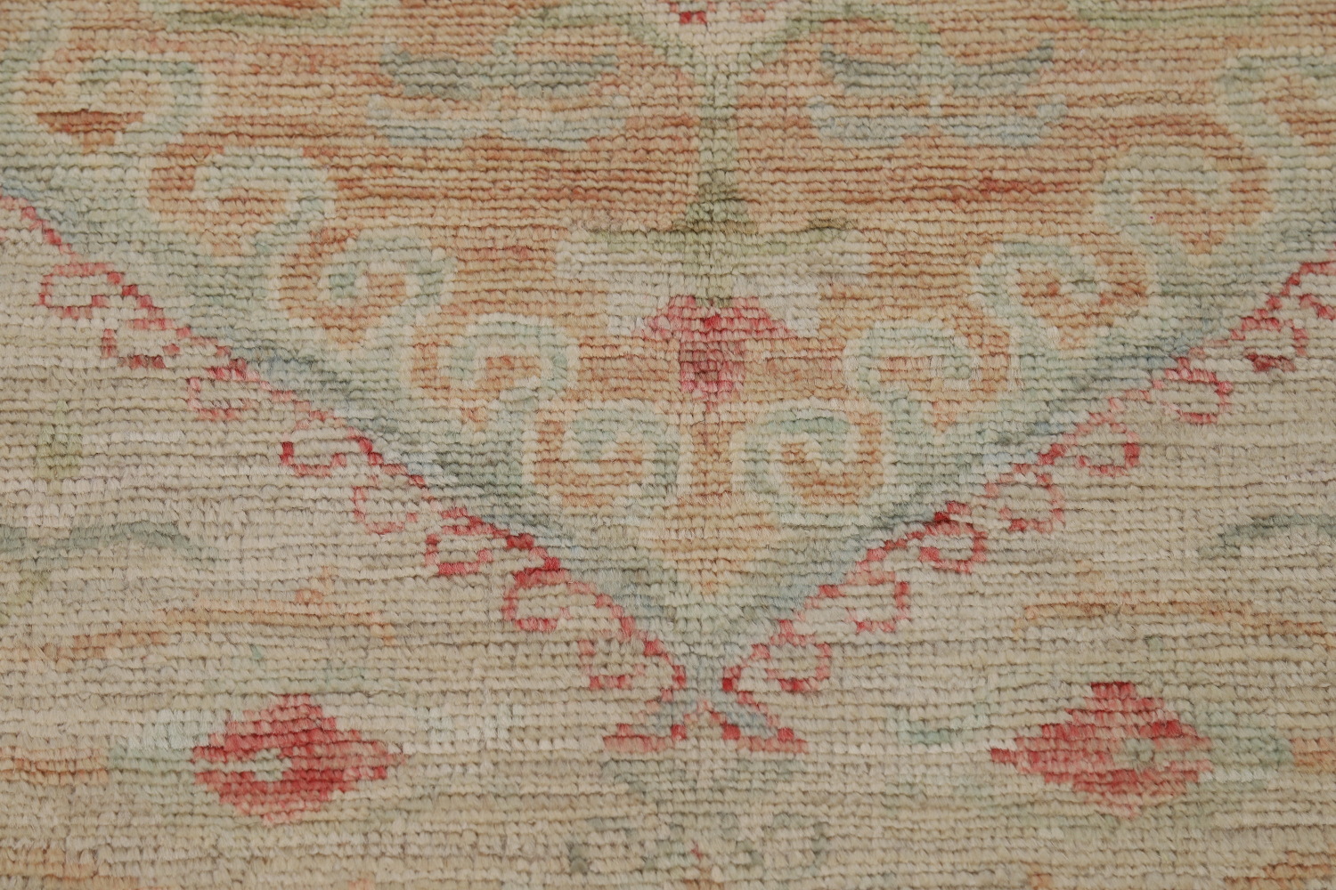 Vegetable Dye Oushak Turkish Runner Rug 3x10