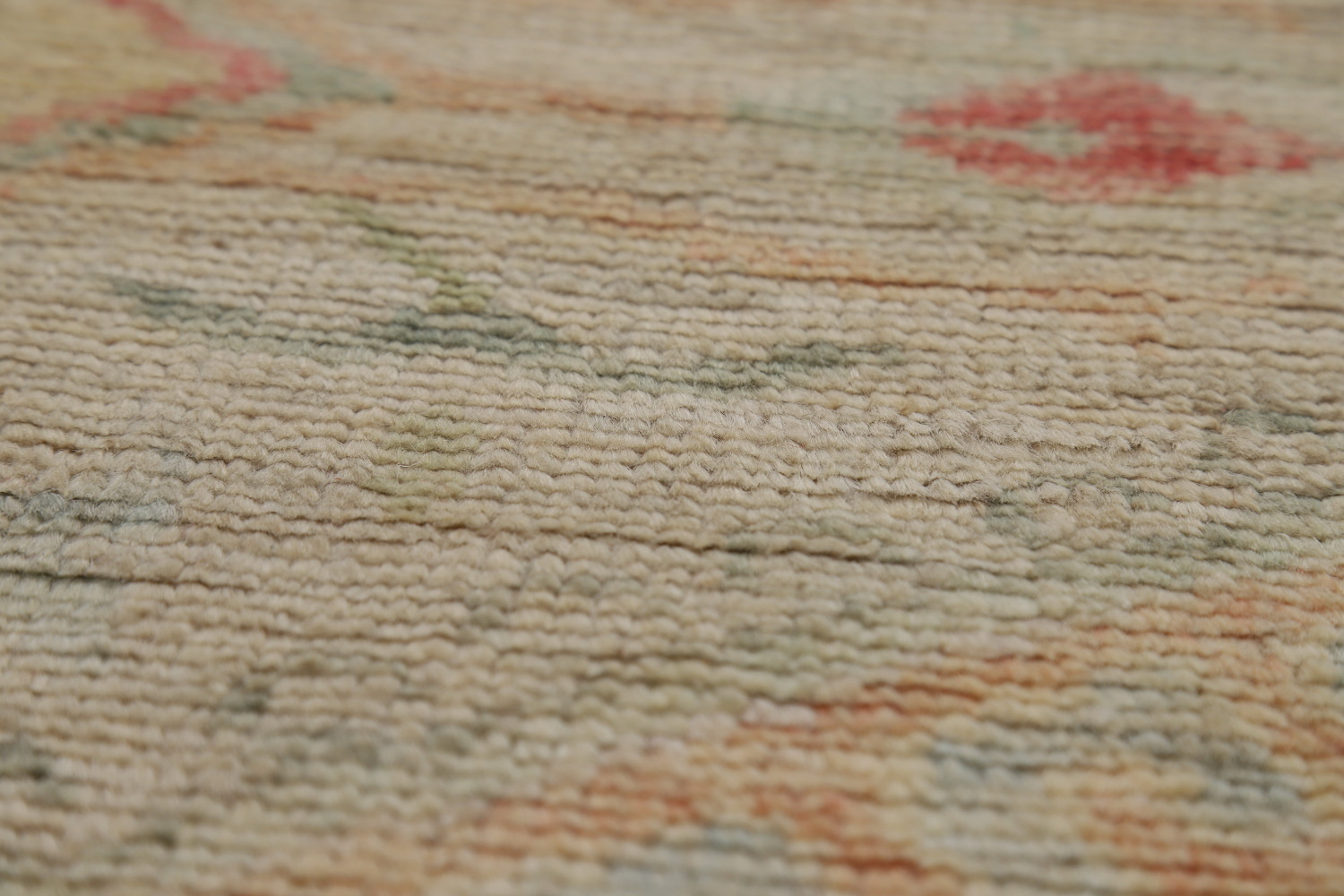 Vegetable Dye Oushak Turkish Runner Rug 3x10