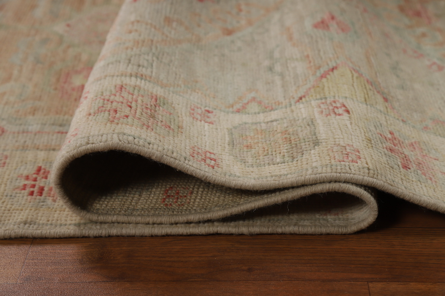 Vegetable Dye Oushak Turkish Runner Rug 3x10