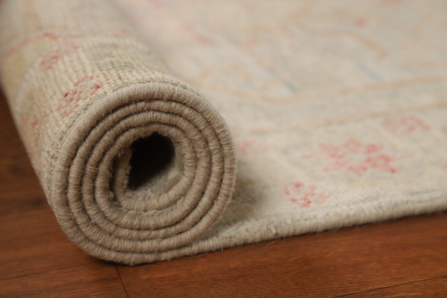 Vegetable Dye Oushak Turkish Runner Rug 3x10