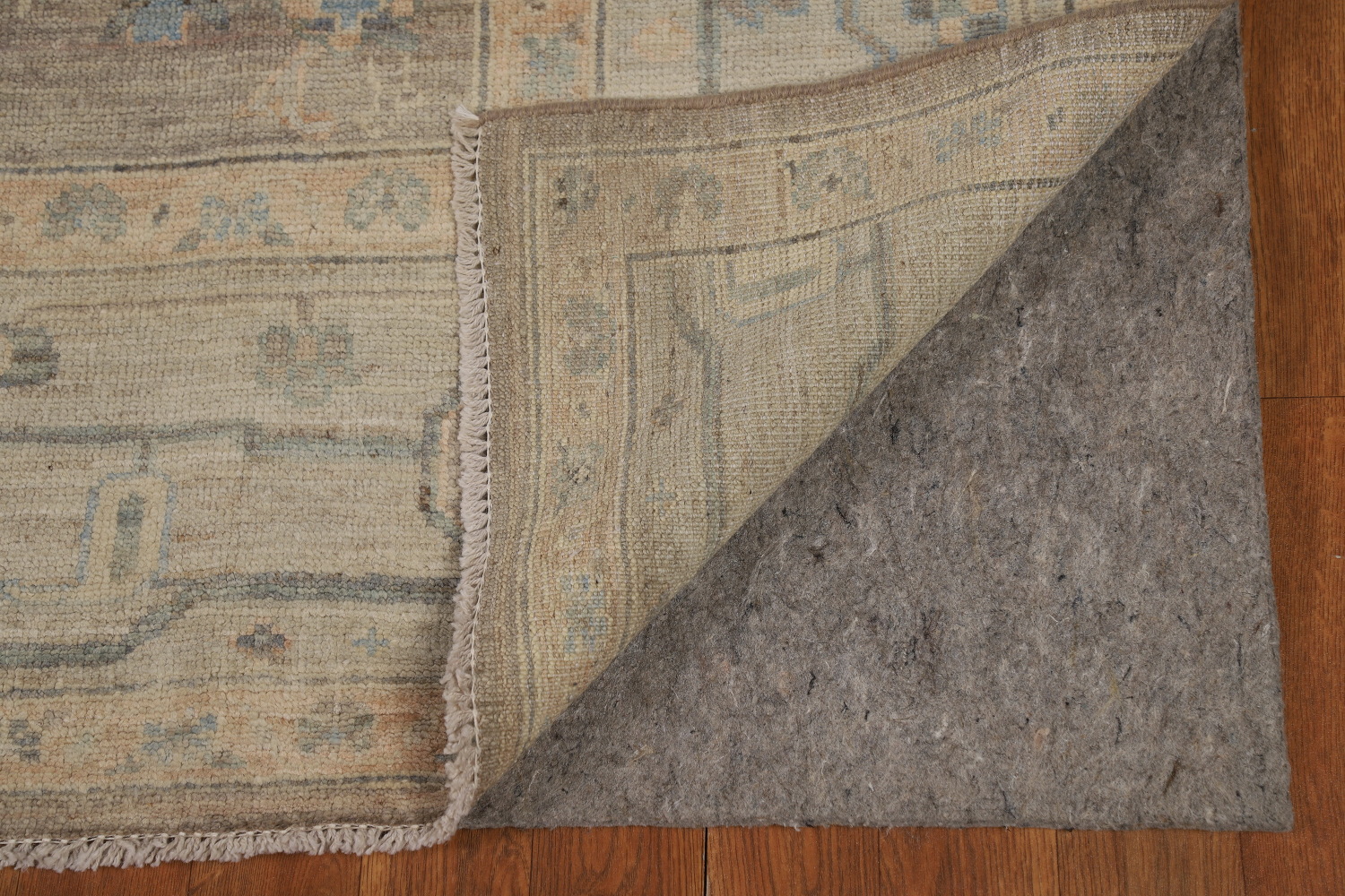 Vegetable Dye Brown Floral Oushak Turkish Area Rug 8x10