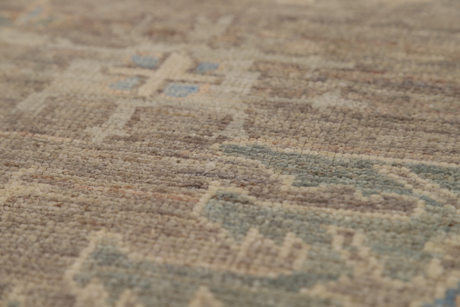 Vegetable Dye Brown Floral Oushak Turkish Area Rug 8x10
