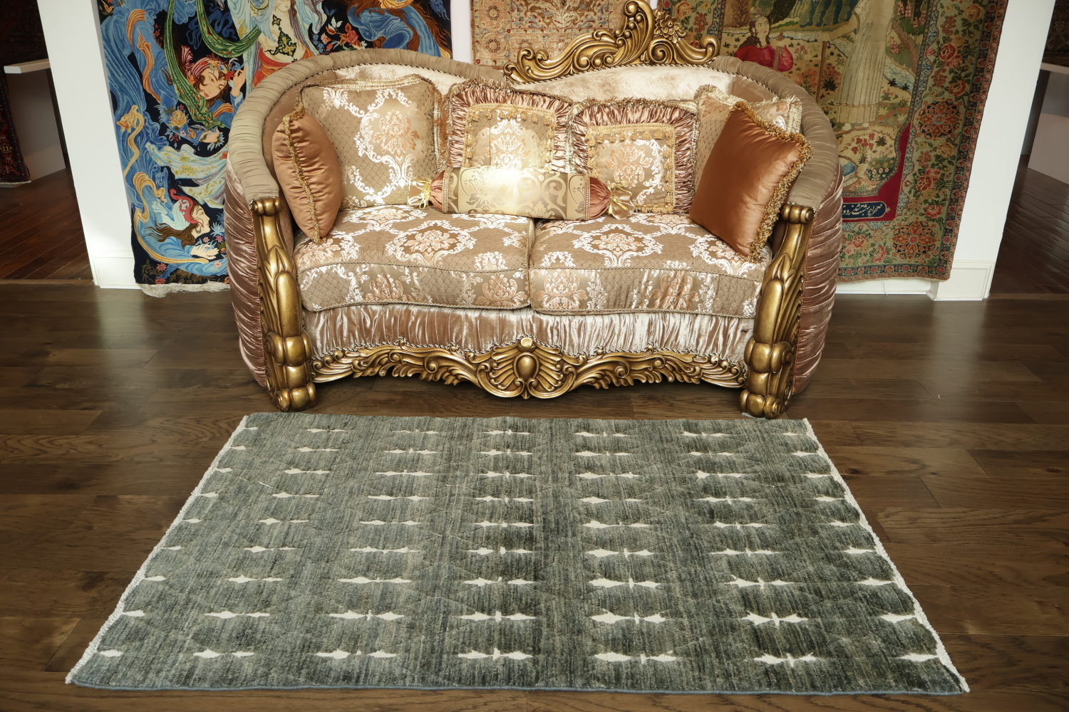 Trellis Wool Gabbeh Oriental Rug 4x6