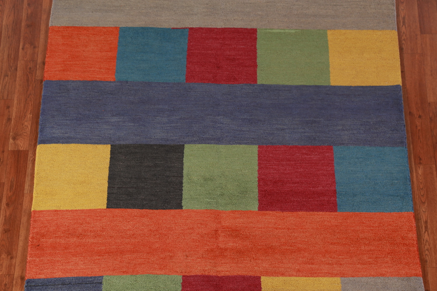 Modern Wool Gabbeh Oriental Area Rug 5x8