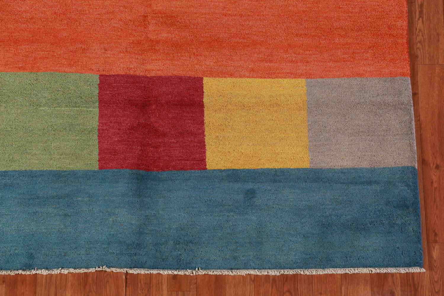 Modern Wool Gabbeh Oriental Area Rug 5x8