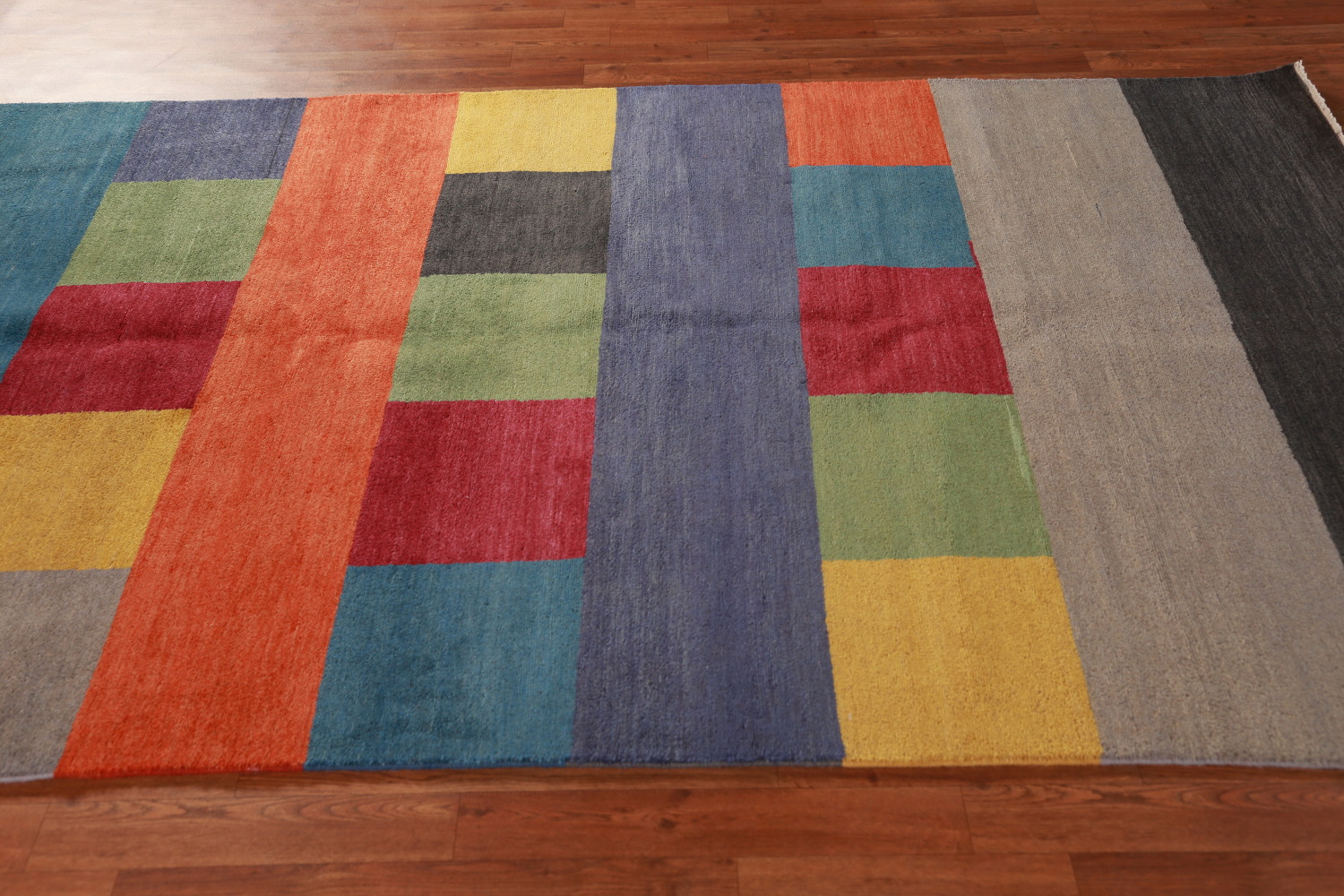 Modern Wool Gabbeh Oriental Area Rug 5x8