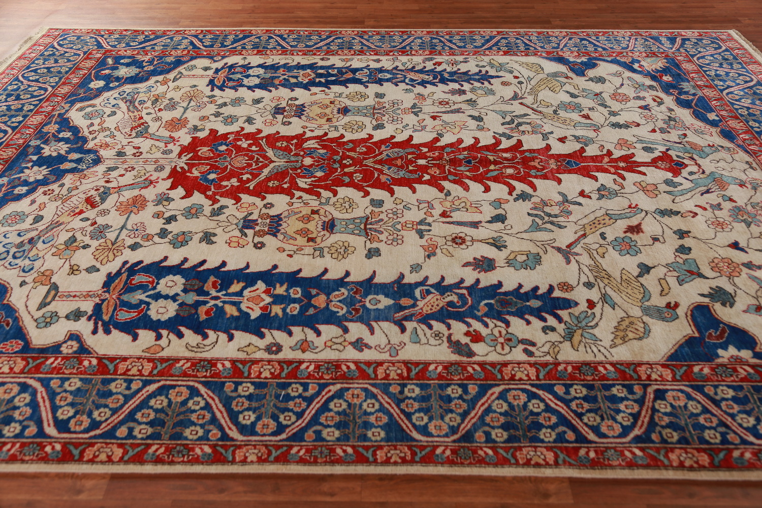 Vegetable Dye Animals Design Ziegler Oriental Area Rug 9x12