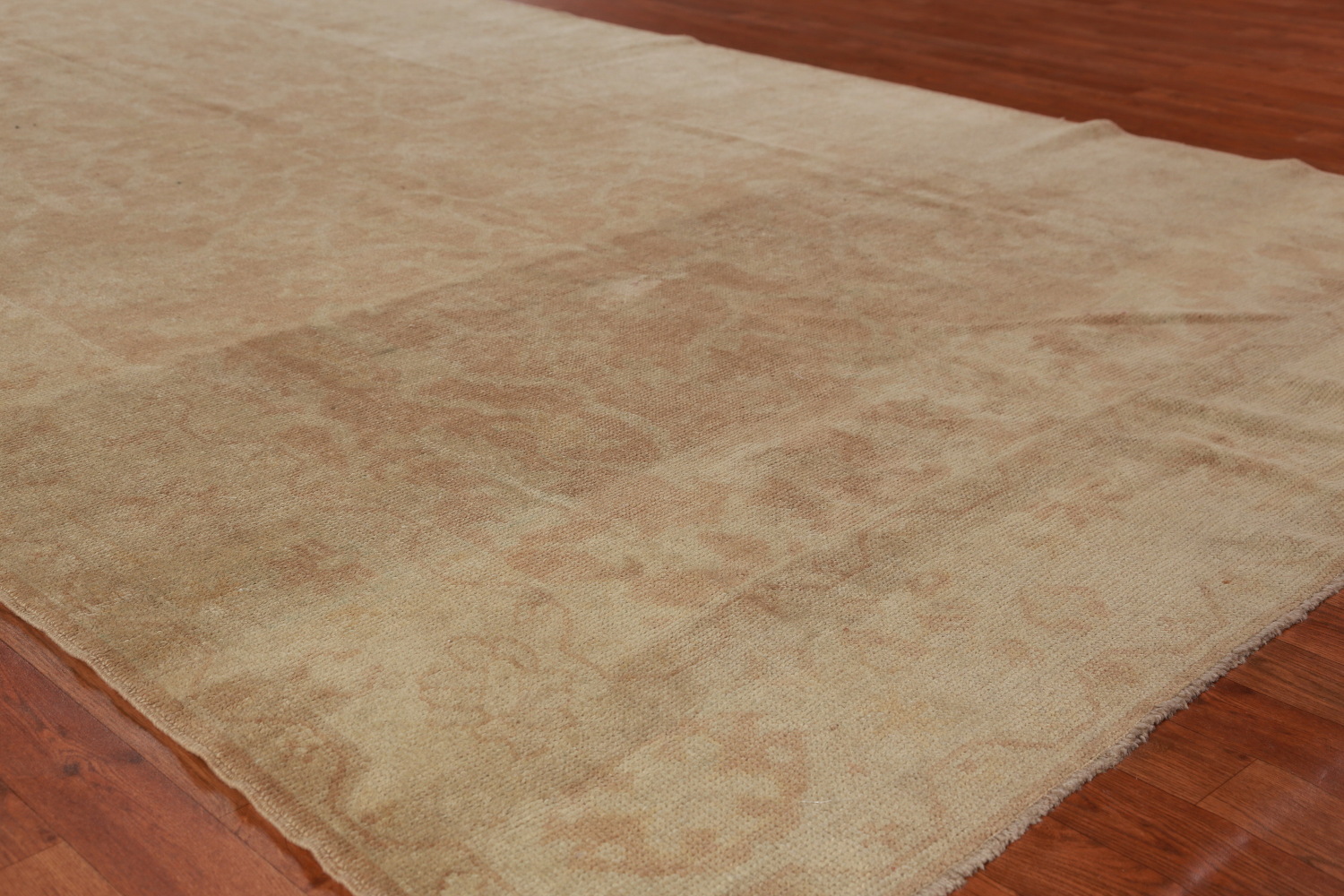 Vegetable Dye Floral Oushak Oriental Large Rug 7x16