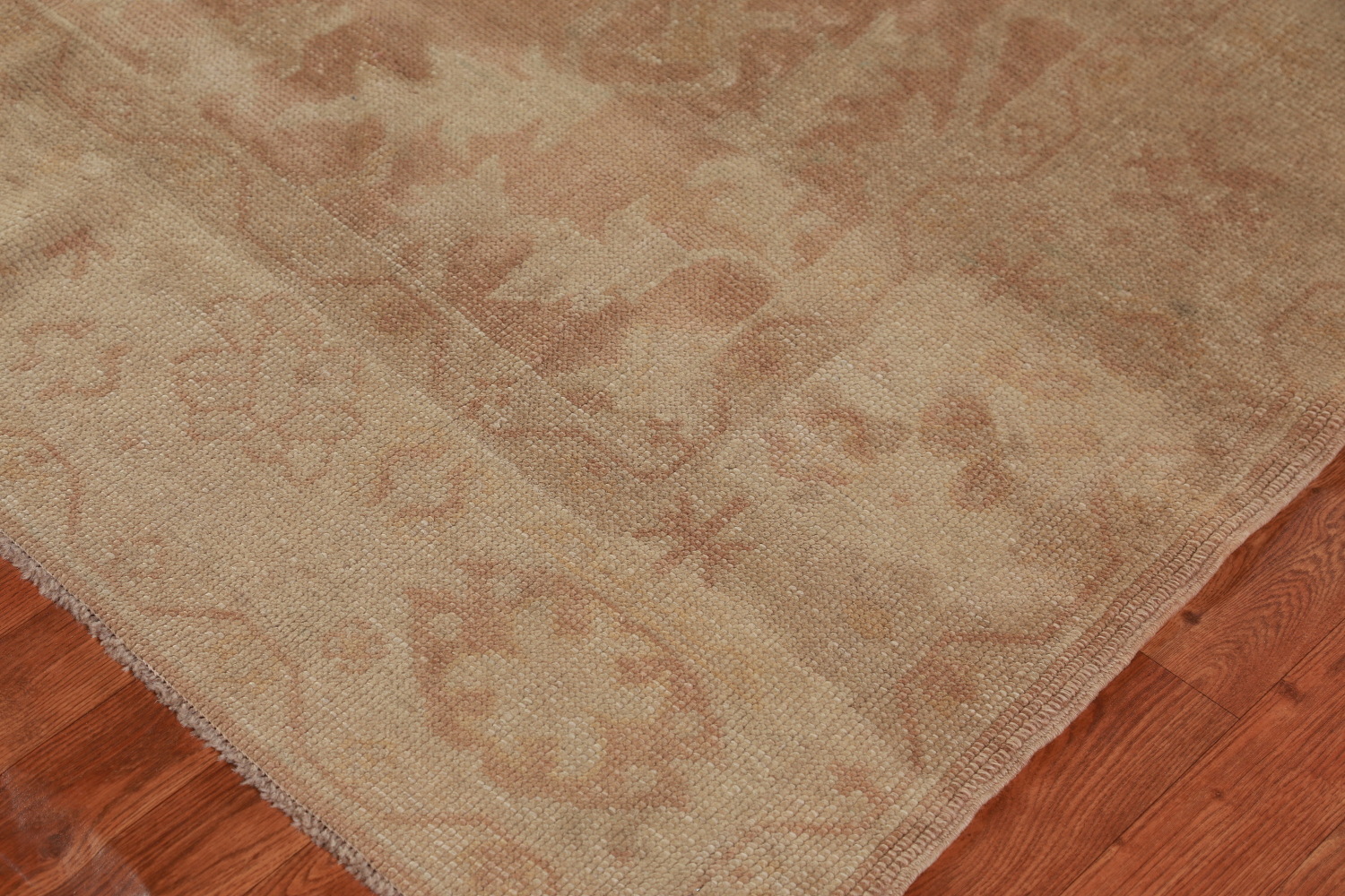 Vegetable Dye Floral Oushak Oriental Large Rug 7x16