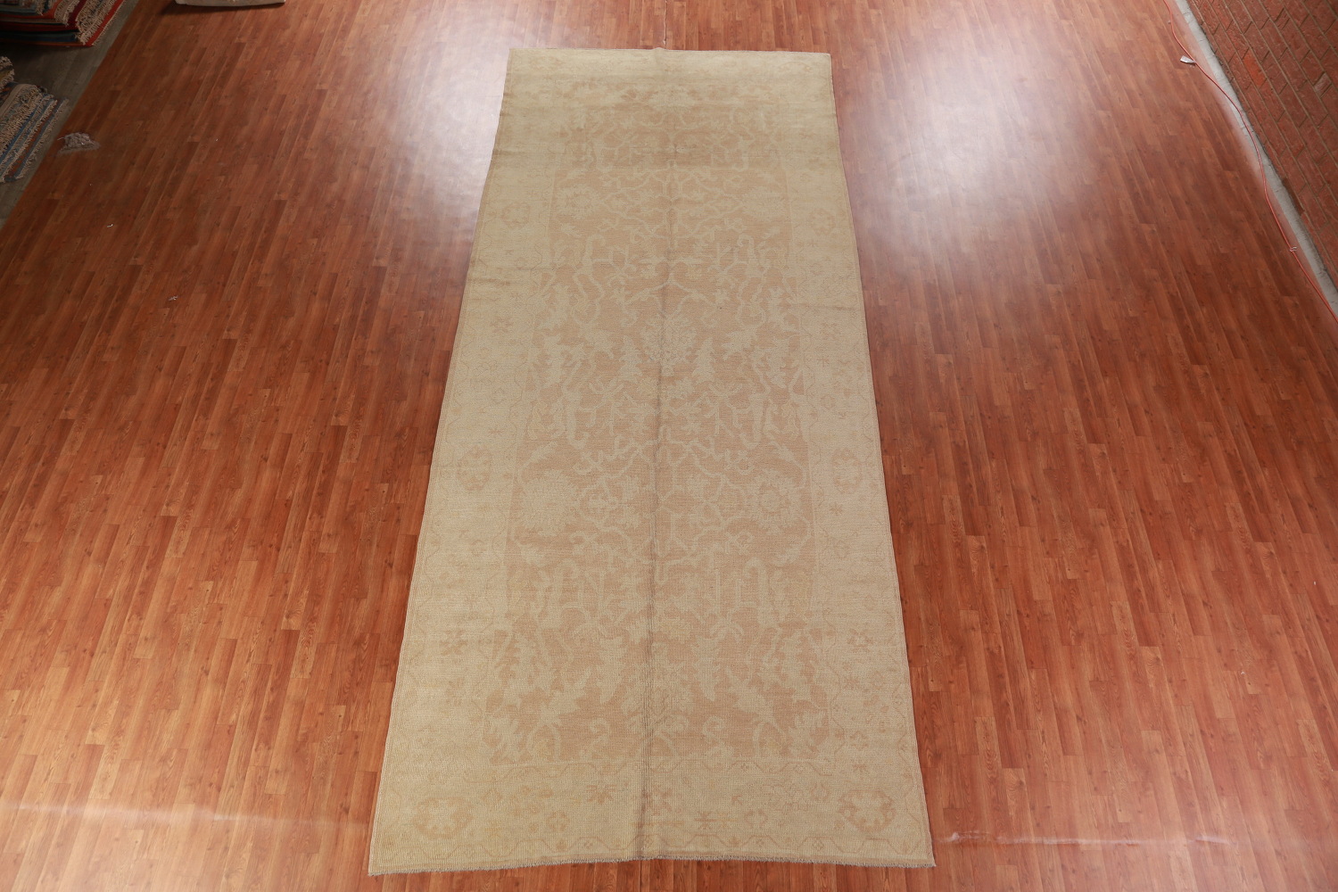 Vegetable Dye Floral Oushak Oriental Large Rug 7x16