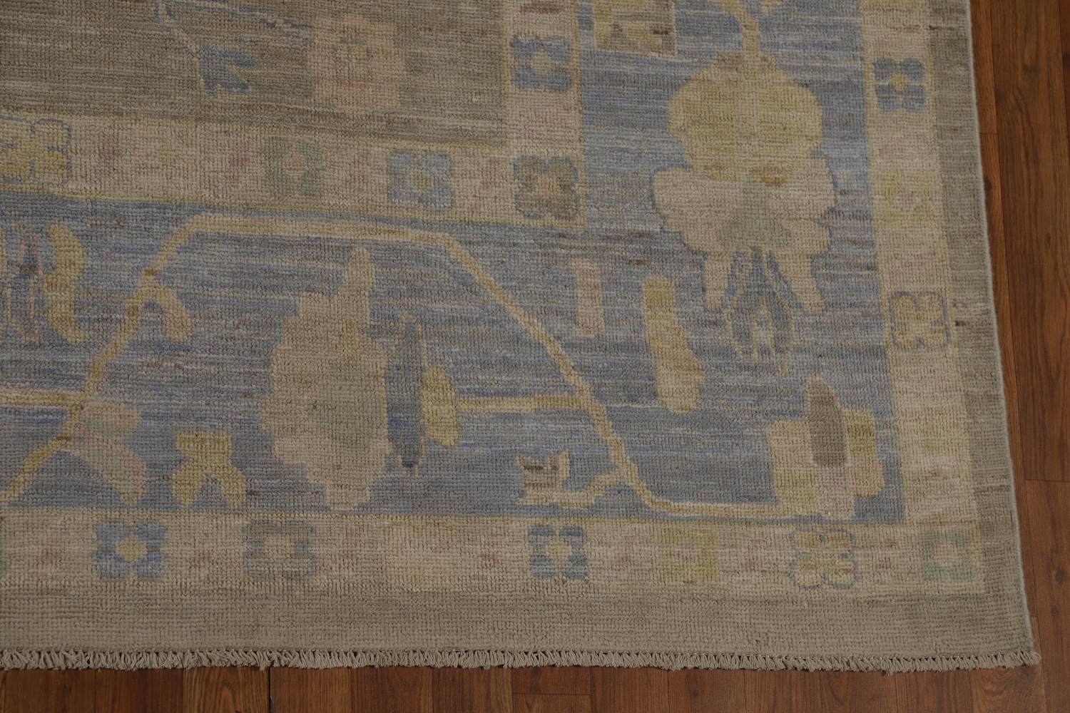 Vegetable Dye Floral Oushak Turkish Large Rug 10x14