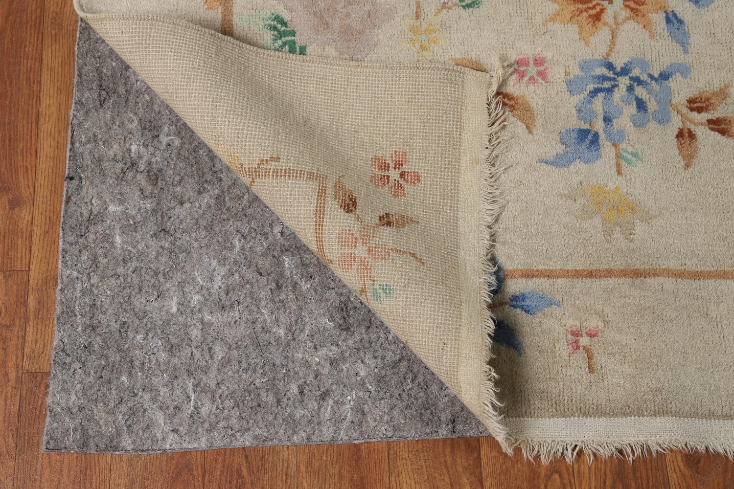 Vegetable Dye Art Deco Chinese Runner Rug 3x12