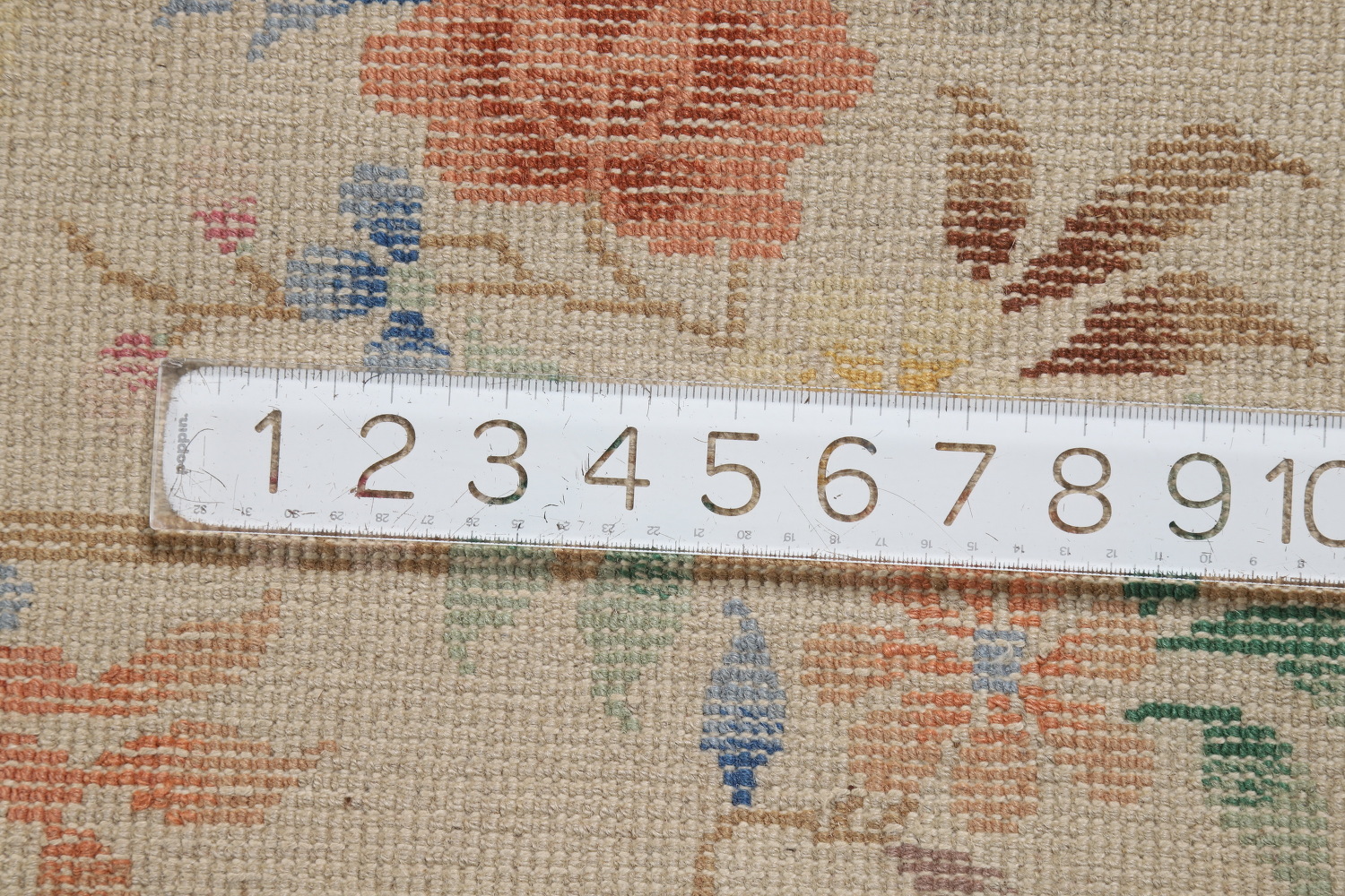 Vegetable Dye Art Deco Chinese Runner Rug 3x12