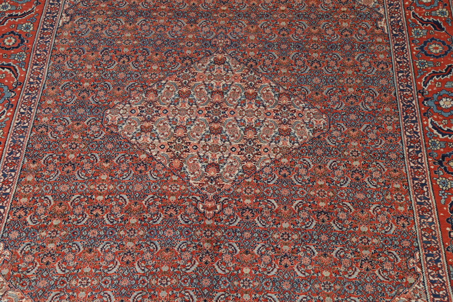 Antique Vegetable Dye Senneh Persian Area Rug 9x12