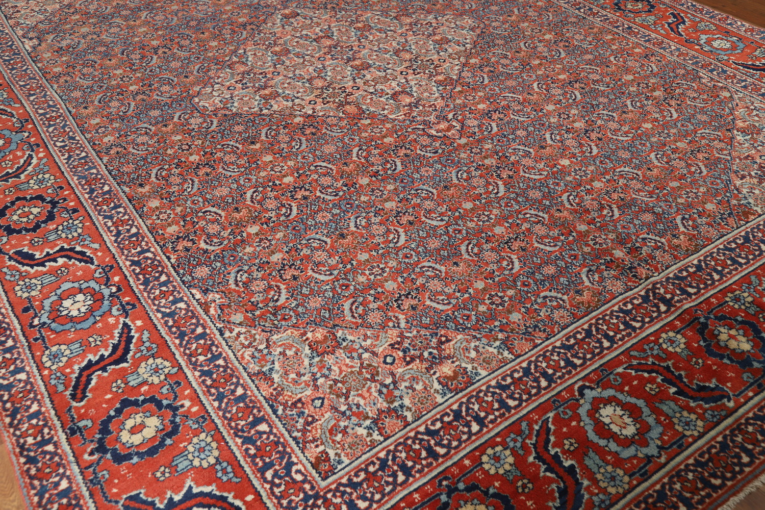 Antique Vegetable Dye Senneh Persian Area Rug 9x12