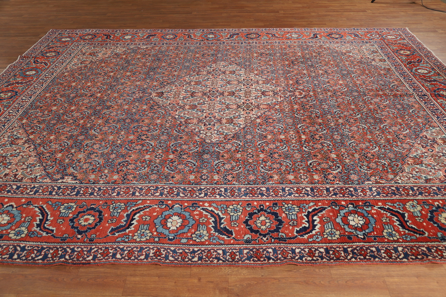 Antique Vegetable Dye Senneh Persian Area Rug 9x12
