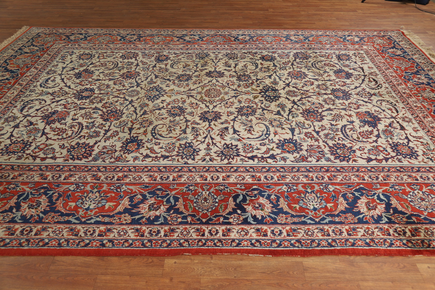 Vegetable Dye Antique Isfahan Persian Area Rug 9x12