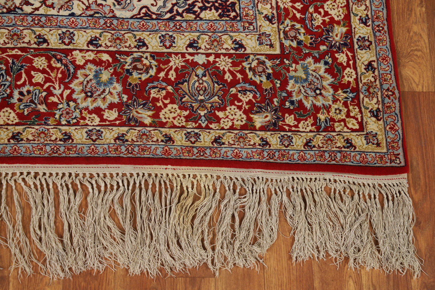 Vegetable Dye Vintage Signed Isfahan Persian Rug 5x7